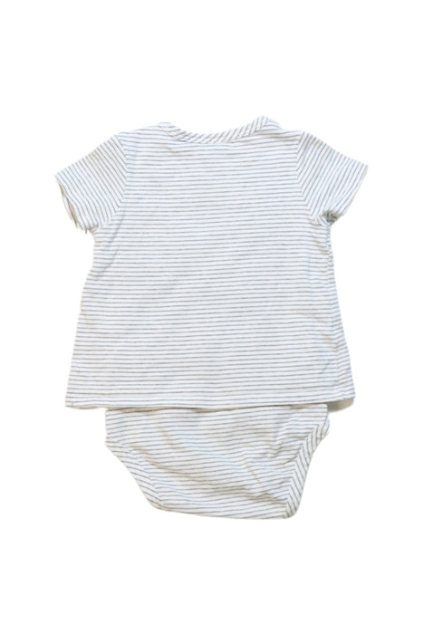 A White Short Sleeve Bodysuits from Seed in size 3-6M for neutral. (Back View)