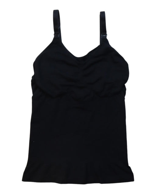 A Black Sleeveless Tops from Seraphine in size S for maternity. (Front View)