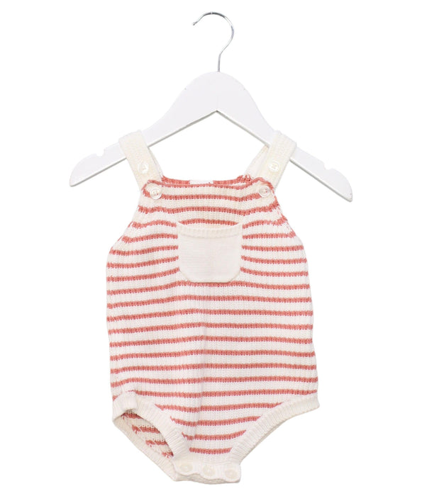 A Pink Sleeveless Bodysuits from Seed in size 3-6M for girl. (Front View)