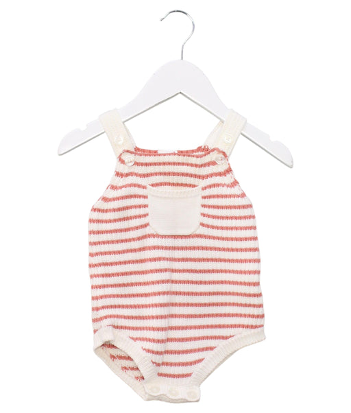 A Pink Sleeveless Bodysuits from Seed in size 3-6M for girl. (Front View)