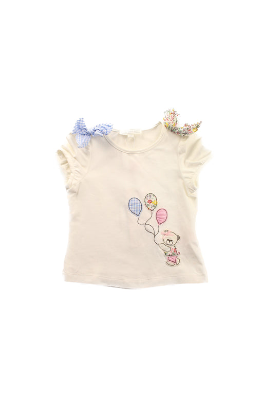 A White Short Sleeve Tops from Nicholas & Bears in size 6-12M for girl. (Front View)