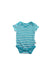 A Teal Short Sleeve Bodysuits from Frugi in size 0-3M for boy. (Front View)