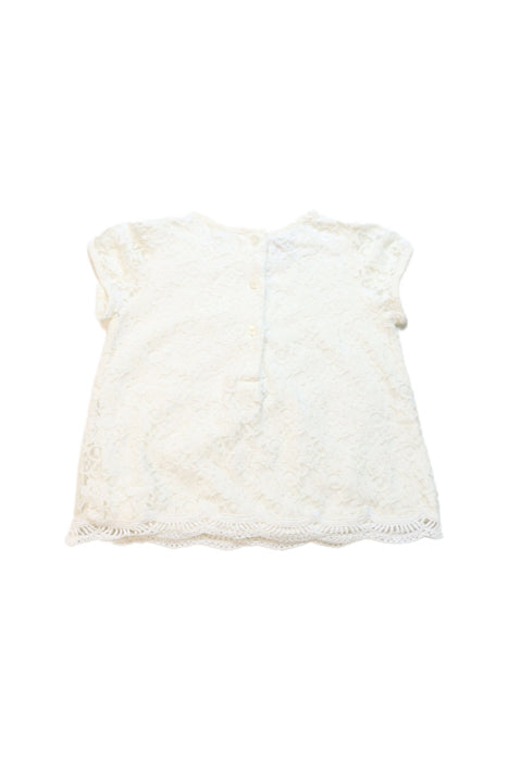 A White Short Sleeve Tops from Monsoon in size 12-18M for girl. (Back View)