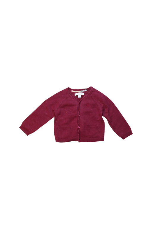 A Red Cardigans from Burberry in size 12-18M for girl. (Front View)