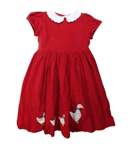 A Red Short Sleeve Dresses from Confiture in size 8Y for girl. (Front View)