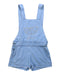 A Blue Overall Shorts from Emile et Ida in size 3T for girl. (Front View)