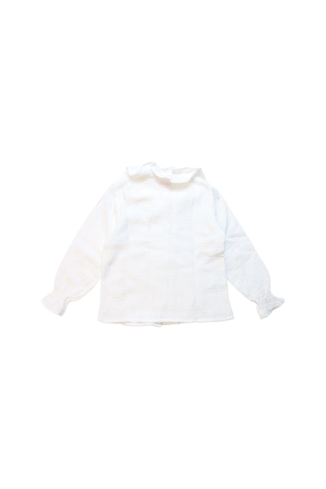 A White Long Sleeve Tops from La Coqueta in size 2T for girl. (Back View)