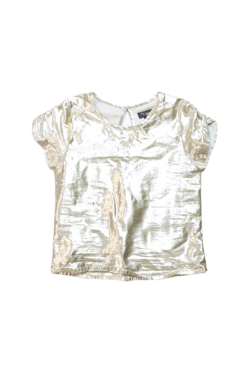 A Silver Short Sleeve Tops from Velveteen in size 3T for girl. (Front View)