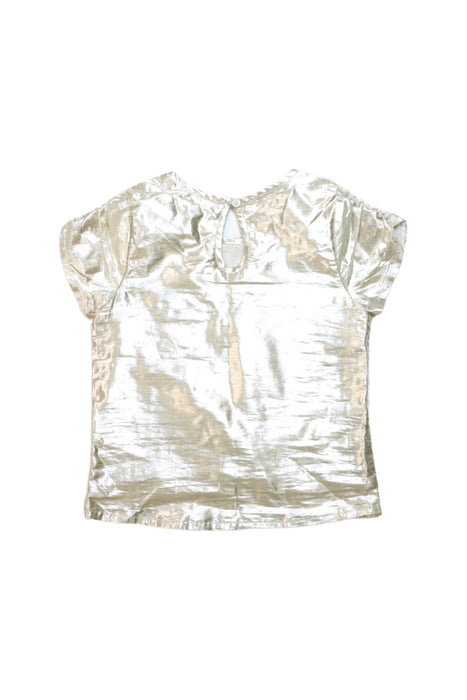 A Silver Short Sleeve Tops from Velveteen in size 3T for girl. (Back View)