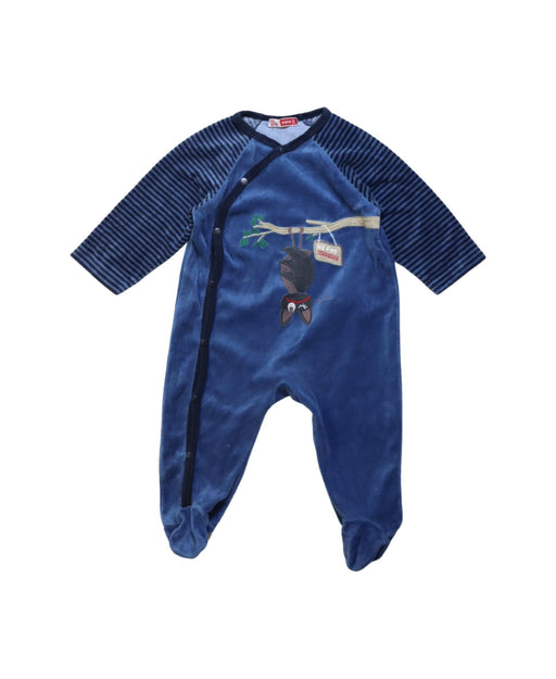 A Blue Onesies from DPAM in size 3-6M for boy. (Front View)