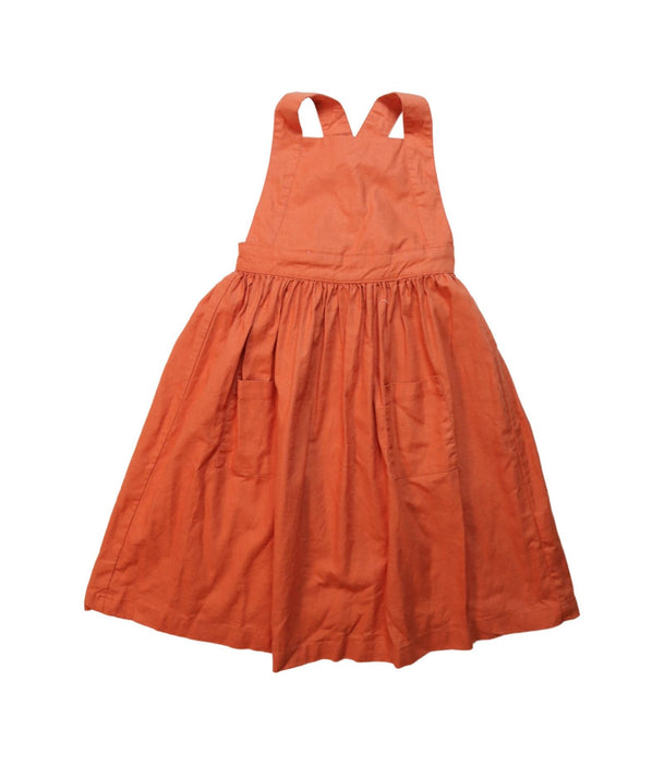 A Orange Sleeveless Dresses from Seed in size 4T for girl. (Front View)