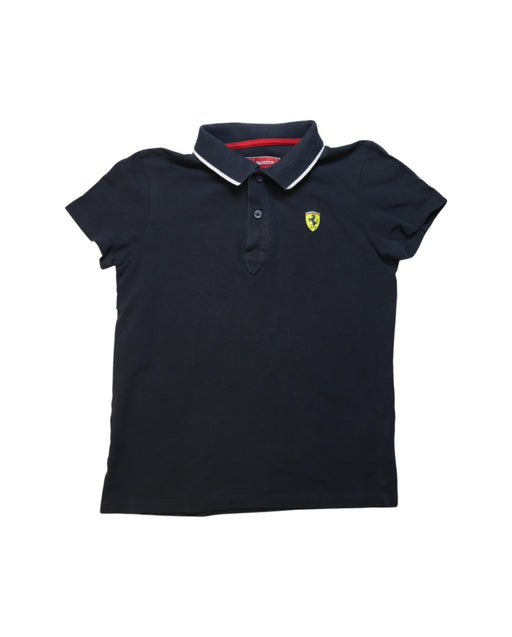 A Black Short Sleeve Polos from Ferrari in size 9Y for boy. (Front View)