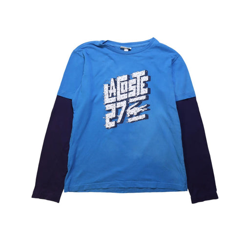 A Multicolour Long Sleeve T Shirts from Lacoste in size 12Y for boy. (Front View)