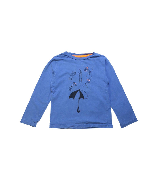 A Blue Long Sleeve T Shirts from Boden in size 3T for boy. (Front View)