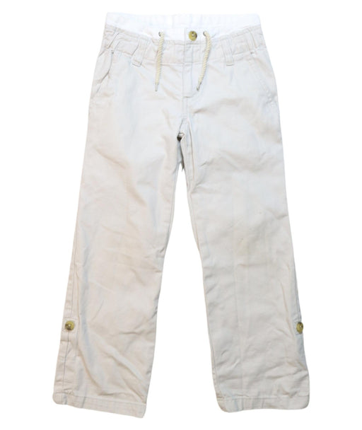 A White Casual Pants from Janie & Jack in size 6T for boy. (Front View)