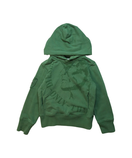 A Green Hooded Sweatshirts from Diesel in size 4T for boy. (Front View)