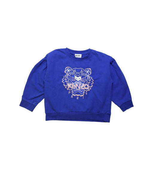 A Blue Crewneck Sweatshirts from Kenzo in size 6T for boy. (Front View)