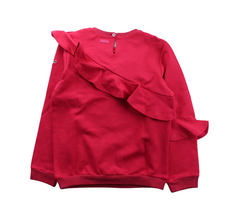 A Red Crewneck Sweatshirts from Catimini in size 8Y for girl. (Back View)