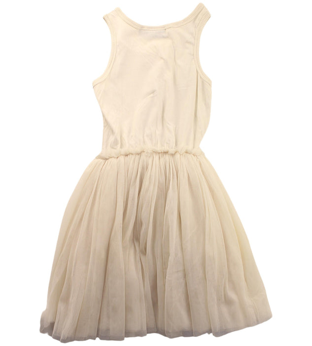 A White Sleeveless Dresses from Rock Your Kid in size 7Y for girl. (Back View)