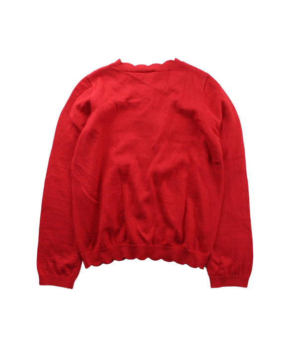 A Red Cardigans from Jacadi in size 8Y for girl. (Back View)