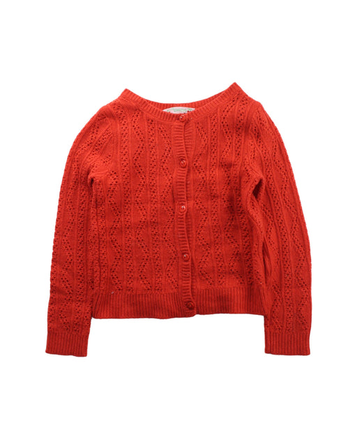 A Red Cardigans from Bonpoint in size 5T for girl. (Front View)