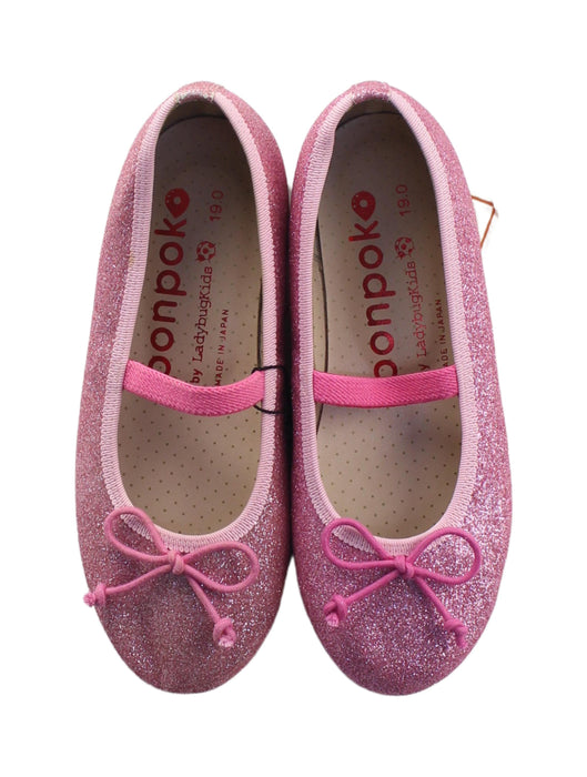 A Pink Flats from As Know As Ponpoko in size 6T for girl. (Back View)