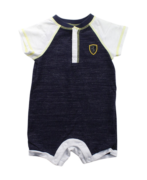 A Blue Short Sleeve Rompers from Ferrari in size 3-6M for boy. (Front View)