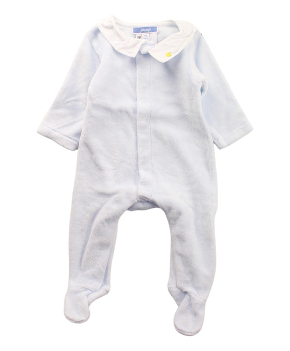 A White Onesies from Jacadi in size Newborn for girl. (Front View)