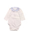 A White Long Sleeve Bodysuits from Jacadi in size 0-3M for girl. (Front View)