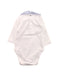 A White Long Sleeve Bodysuits from Jacadi in size 0-3M for girl. (Back View)