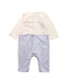 A Blue Long Sleeve Jumpsuits from Jacadi in size Newborn for neutral. (Front View)