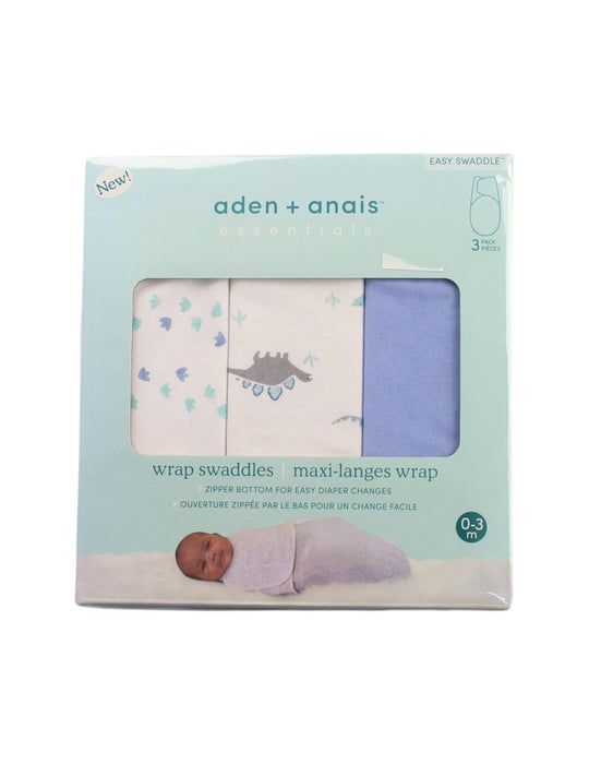A White Swaddles from Aden & Anais in size 0-3M for neutral. (Front View)