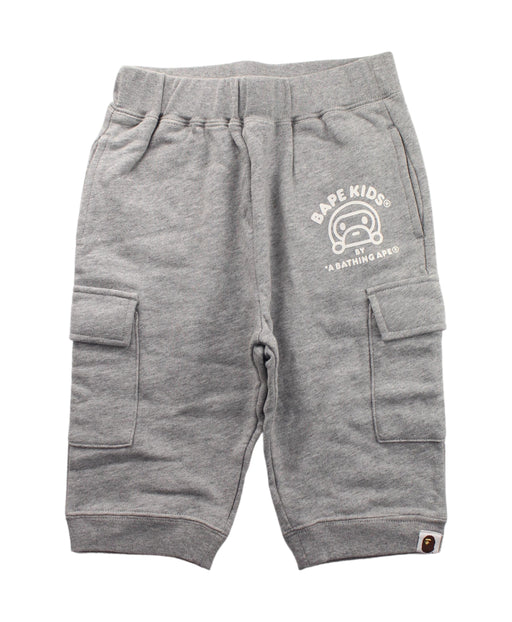 A Grey Shorts from BAPE KIDS in size 5T for boy. (Front View)