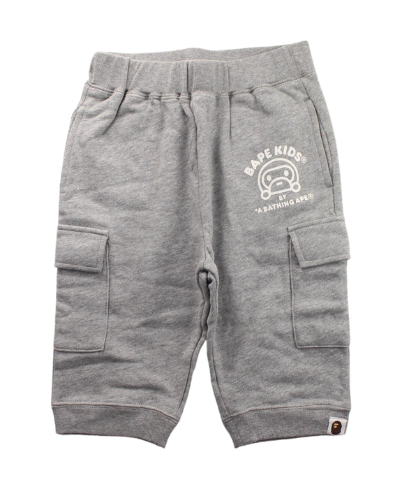 A Grey Shorts from BAPE KIDS in size 5T for boy. (Front View)