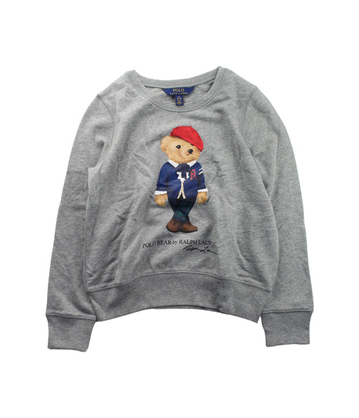 A Grey Crewneck Sweatshirts from Polo Ralph Lauren in size 8Y for boy. (Front View)