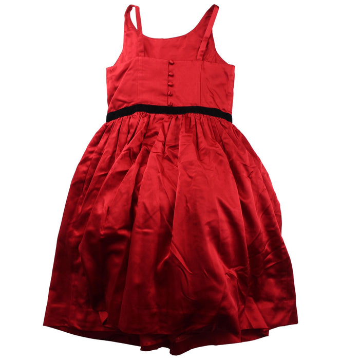 A Red Sleeveless Dresses from Polo Ralph Lauren in size 8Y for girl. (Back View)