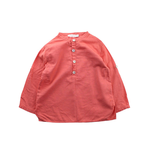 A Orange Long Sleeve Tops from Laranjinha in size 2T for girl. (Front View)