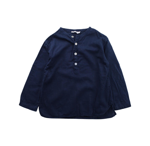 A Blue Long Sleeve Tops from Laranjinha in size 3T for girl. (Front View)