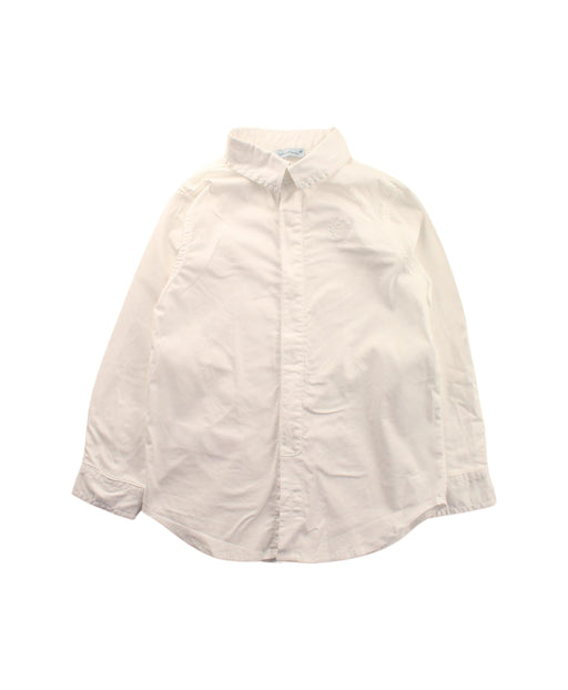 A White Long Sleeve Shirts from Tutto Piccolo in size 4T for boy. (Front View)