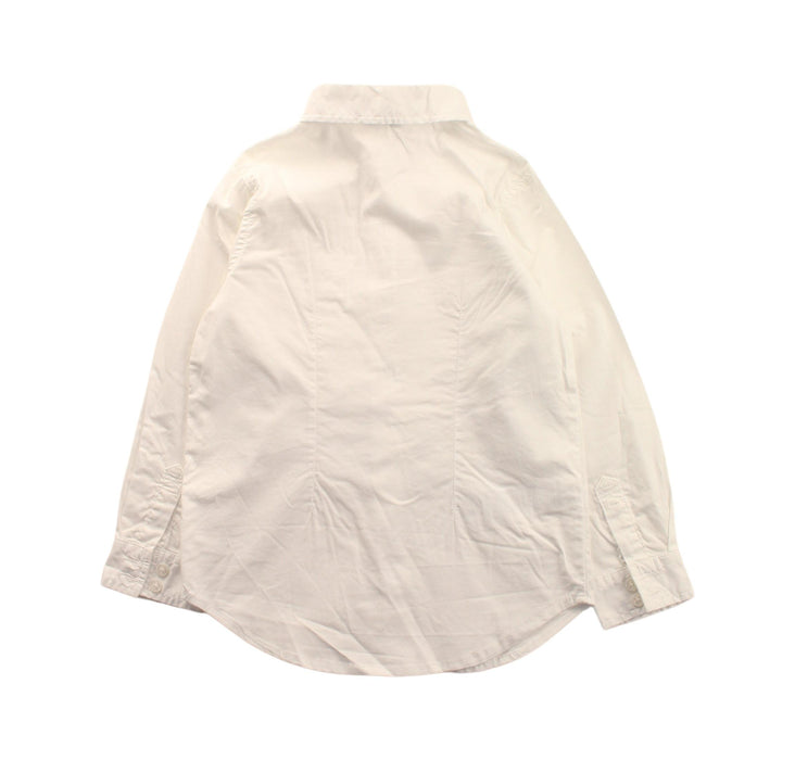 A White Long Sleeve Shirts from Tutto Piccolo in size 4T for boy. (Back View)