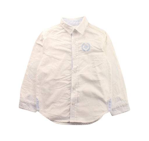 A White Long Sleeve Shirts from Tutto Piccolo in size 4T for boy. (Front View)