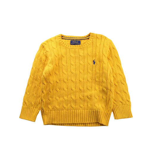 A Yellow Knit Sweaters from Polo Ralph Lauren in size 3T for boy. (Front View)