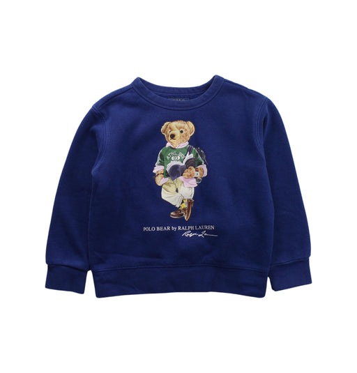 A Blue Crewneck Sweatshirts from Polo Ralph Lauren in size 3T for boy. (Front View)