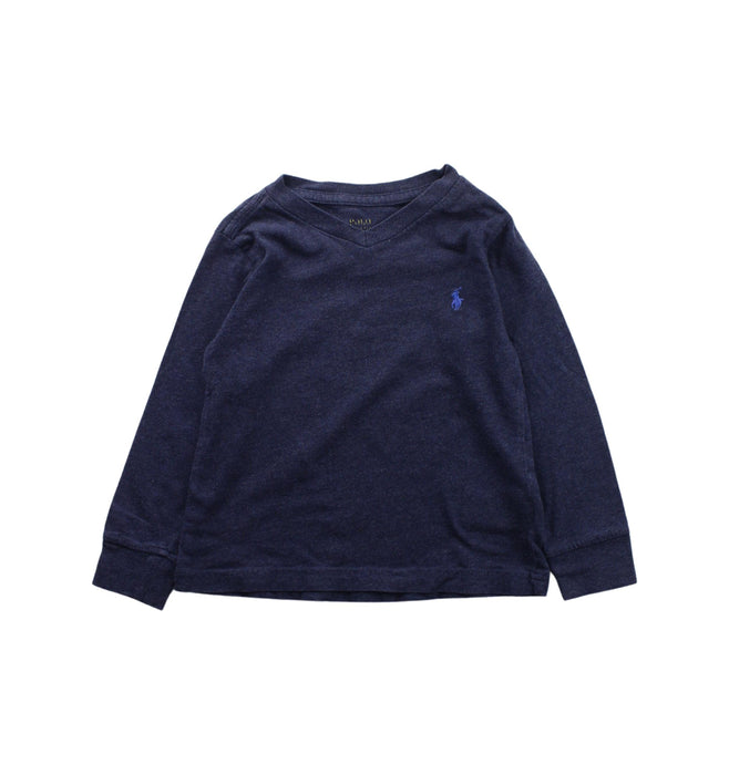 A Blue Crewneck Sweatshirts from Polo Ralph Lauren in size 3T for boy. (Front View)