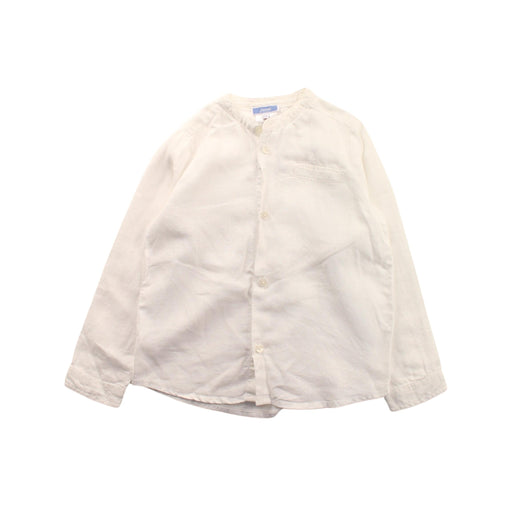 A White Long Sleeve Shirts from Jacadi in size 3T for girl. (Front View)