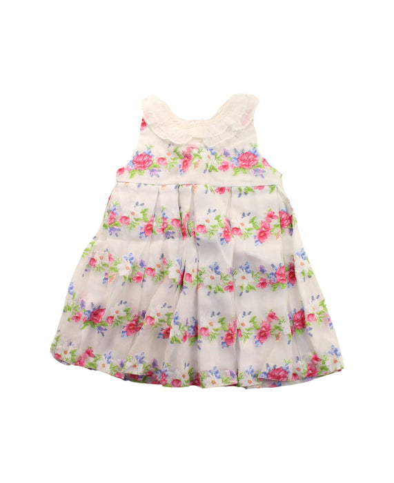 A White Sleeveless Dresses from Mayoral in size 6-12M for girl. (Front View)