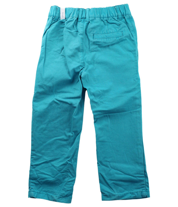 A Teal Casual Pants from Jacadi in size 3T for boy. (Back View)