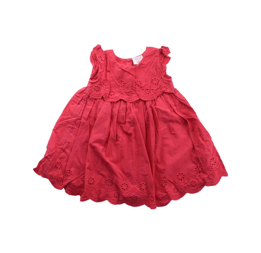 A Red Short Sleeve Dresses from Sprout in size 6-12M for girl. (Front View)