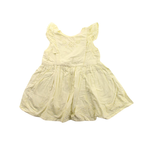 A Yellow Short Sleeve Dresses from Sprout in size 3-6M for girl. (Front View)