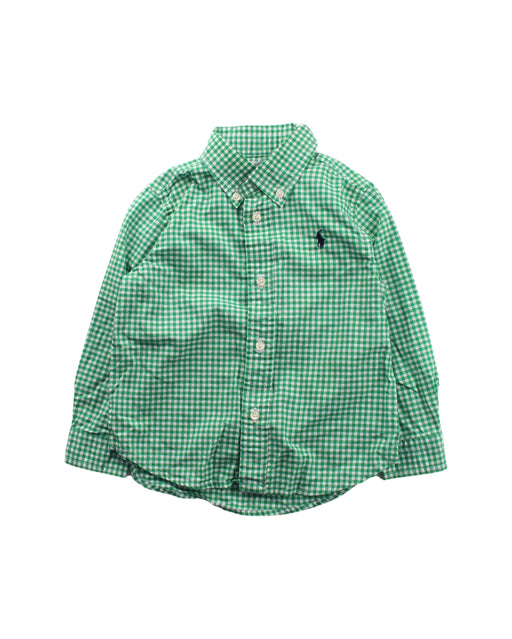A Green Long Sleeve Shirts from Ralph Lauren in size 2T for boy. (Front View)